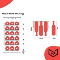 Купить отдельностоящий винный шкаф Meyvel MV18-BF1 (easy)